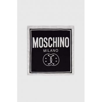 Moschino batistă de buzunar de mătase x Smiley culoarea negru de firma originala
