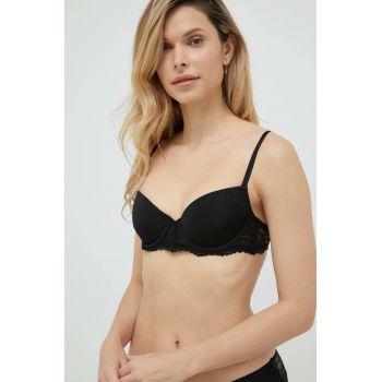 United Colors of Benetton sutien culoarea negru, dantela, neted