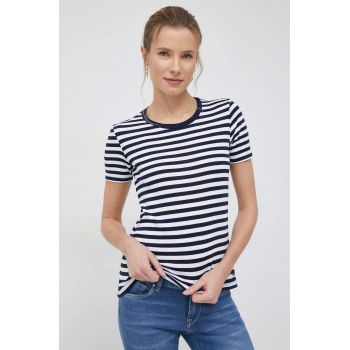 United Colors of Benetton tricou din bumbac culoarea albastru marin ieftin