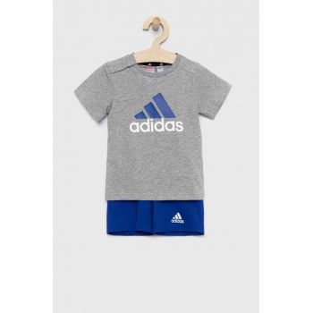Adidas compleu copii I BL CO T culoarea albastru marin