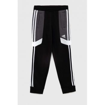 Adidas pantaloni de trening pentru copii U 3S CB PANT culoarea negru, modelator