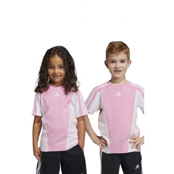 Adidas tricou de bumbac pentru copii LK CB CO TEE culoarea roz