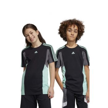 Adidas tricou de bumbac pentru copii U 3S CB TEE culoarea negru, modelator