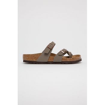 Birkenstock papuci Mayari femei, culoarea maro, 71071