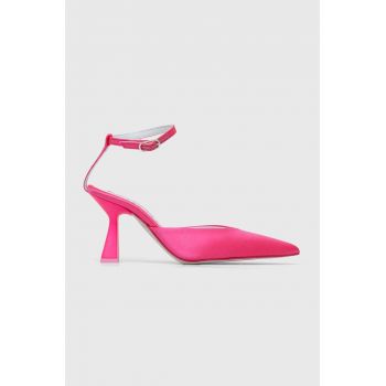 Chiara Ferragni pantofi cu toc CF3142_012 culoarea roz, CF DECOLLETE de firma originali