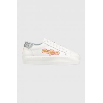 Chiara Ferragni sneakers din piele CF3121_064 culoarea alb, CF TENNIS LOW