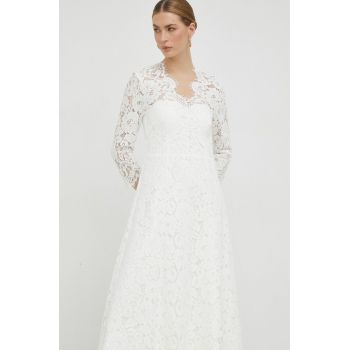Ivy Oak rochie culoarea alb, maxi, evazati