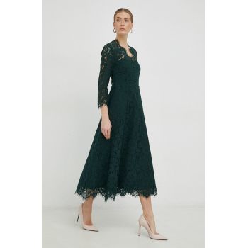 Ivy Oak rochie culoarea verde, maxi, evazati