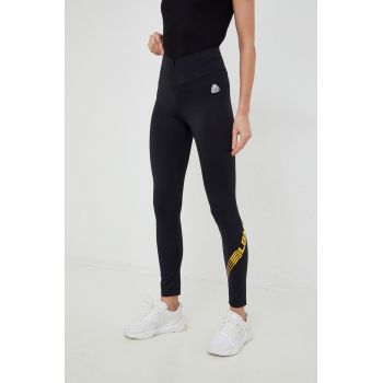 LaBellaMafia leggins de antrenament Essentials femei, culoarea negru, cu imprimeu de firma originali