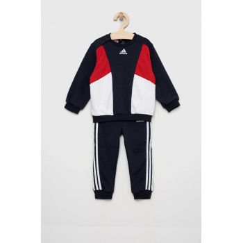 Adidas trening copii I 3S CB FT JOG culoarea albastru marin