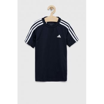 Adidas tricou copii U TR-ES 3S culoarea albastru marin, modelator