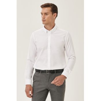 Camasa slim fit cu guler fixat cu nasturi de firma originala