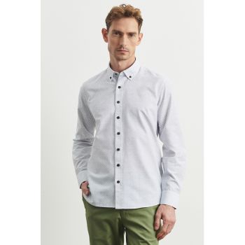 Camasa slim fit cu imprimeu grafic