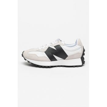 Pantofi sport unisex de plasa cu garnituri de piele si piele intoarsa 327