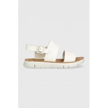 Camper sandale de piele Oruga femei, culoarea alb, K201038.015 ieftine
