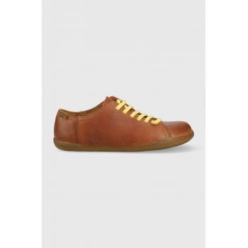 Camper sneakers din piele Peu Cami barbati, culoarea maro