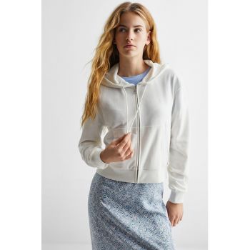 Hanorac crop cu fermoar Suaves