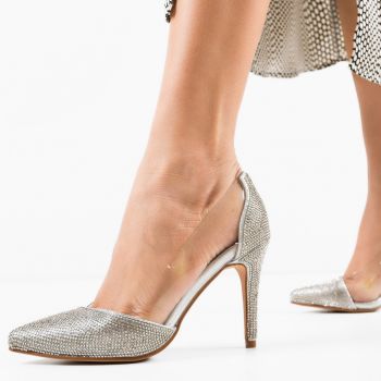 Pantofi dama Kara Argintii la reducere
