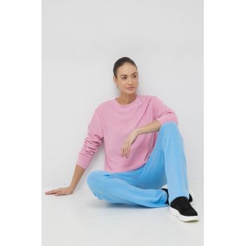 United Colors of Benetton bluza femei, culoarea roz, neted