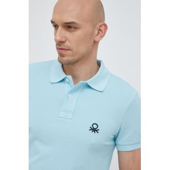 United Colors of Benetton polo de bumbac cu imprimeu
