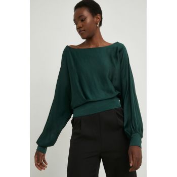 Answear Lab bluza femei, culoarea verde, neted