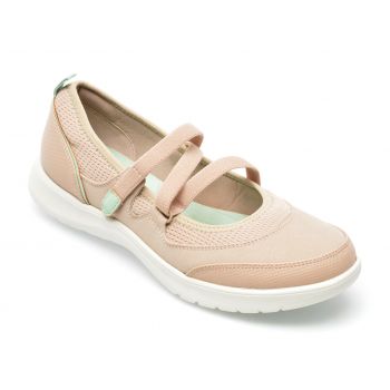 Pantofi CLARKS nude, ADELLA SAIL 0912, din material textil