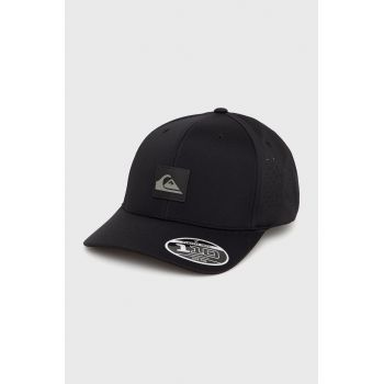 Quiksilver șapcă culoarea negru, neted ieftina