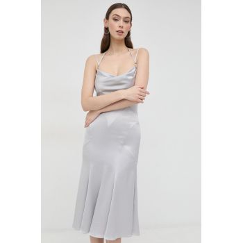 Trussardi rochie culoarea gri, midi, drept de firma originala