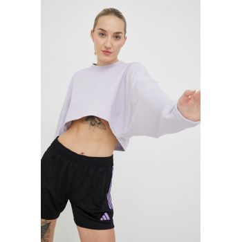 Adidas Performance hanorac yoga Yoga Studio femei, culoarea violet, neted