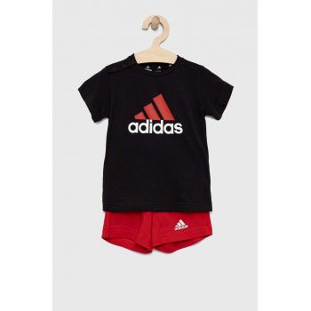 Adidas set de bumbac pentru copii I BL CO T culoarea rosu