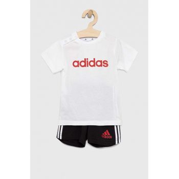 Adidas set de bumbac pentru copii I LIN CO T culoarea alb