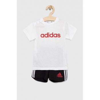 Adidas set de bumbac pentru copii I LIN CO T culoarea alb ieftin