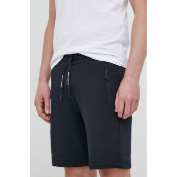 Armani Exchange pantaloni scurti din bumbac barbati, culoarea albastru marin