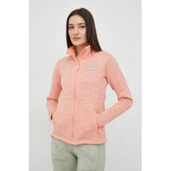 Columbia hanorac Sweater Weather femei, culoarea portocaliu, melanj de firma original