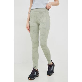 Columbia leggins sport Windgates femei, culoarea verde, modelator