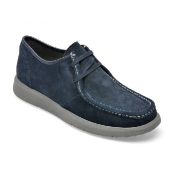 Mocasini GEOX bleumarin, U04AYB, din piele intoarsa