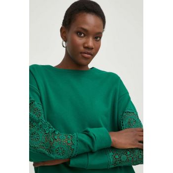Answear Lab bluza femei, culoarea verde, cu imprimeu