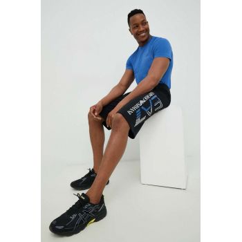 EA7 Emporio Armani pantaloni scurti barbati, culoarea negru