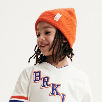 Reserved - Căciulă beanie din bumbac organic - Oranj