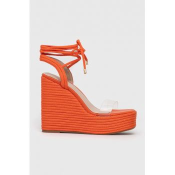 Aldo sandale Devonteriel femei, culoarea portocaliu, toc pana de firma originale