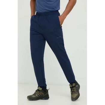 Columbia pantaloni de exterior Hike bărbați, culoarea bleumarin, drept 1990431