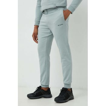 Columbia pantaloni de trening CSC Logo bărbați, culoarea verde, uni 1911601 de firma originali