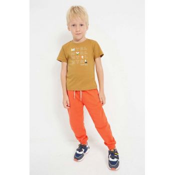 Mayoral pantaloni copii culoarea portocaliu, neted