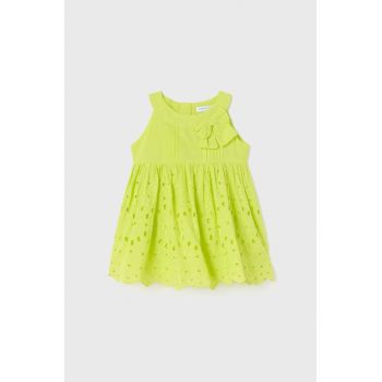 Mayoral rochie din bumbac pentru copii culoarea verde, mini, evazati ieftina