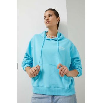 Hollister Co. bluza femei, cu glugă, cu imprimeu