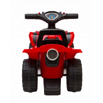 Atv fara pedale pentru copii R-Sport GoodYear 55Z-G rosu actionat cu picioarele, loc de depozitare sub scaun, recomandat copiilor intre 1 si 3 ani, volan cu melodii, lumini