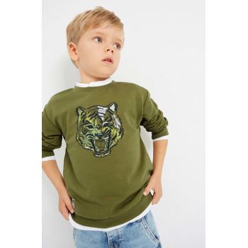 Mayoral bluza copii culoarea verde, cu imprimeu