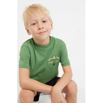 Mayoral tricou de bumbac pentru copii culoarea verde, cu imprimeu