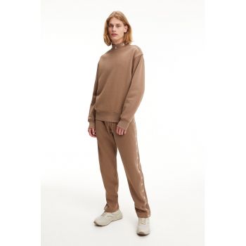 Bluza sport relaxed fit cu logo pe guler