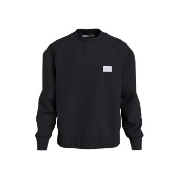 Bluza sport relaxed fit cu logo pe piept
